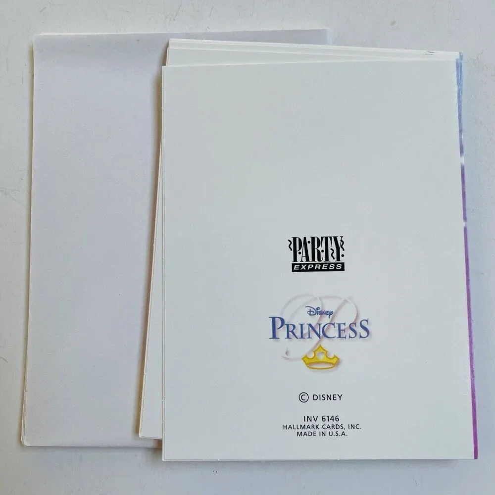 Disney Princess Invitations Party Birthday New Belle Cinderella Sleeping Beauty